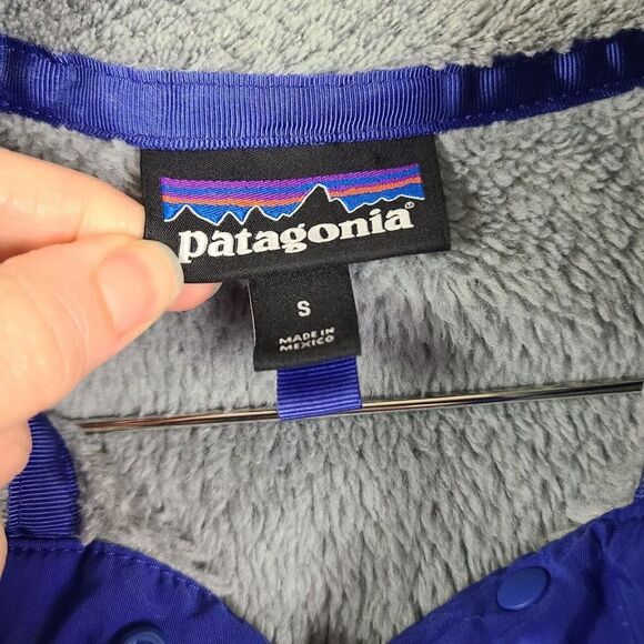 Patagonia Snap T Sweater Jacket - Grey Polartec Re-Tool Pullover, Women's Size S - Picture 3 of 7